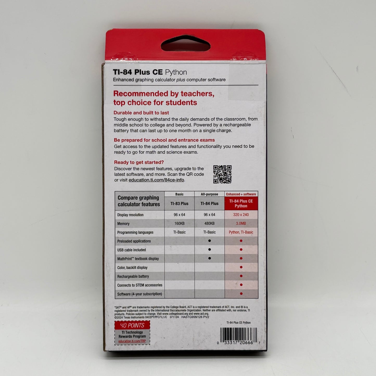 New Texas Instruments TI-84+ CE Python Graphing Calculator