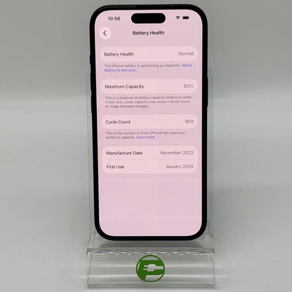 Unlocked Apple iPhone 15 128GB 26.2 Black MTLV3LL/A