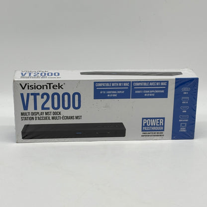 New VisionTek VT2000 Multi Display MST USB-C Docking Station 901284