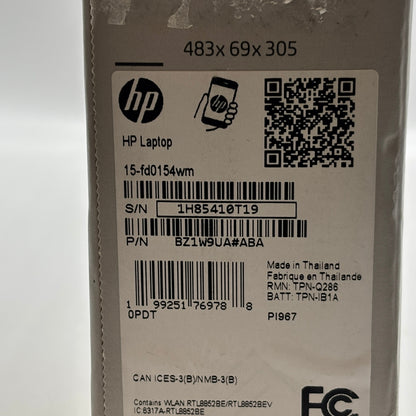 New HP Laptop 15-FD0154WM 15.6" i5-1334U 4.6GHz 8GB RAM 512GB SSD