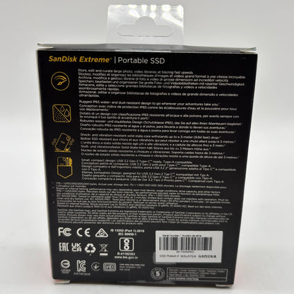New SanDisk Extreme 1TB Portable SSD SDSSDE61-1T00-G25