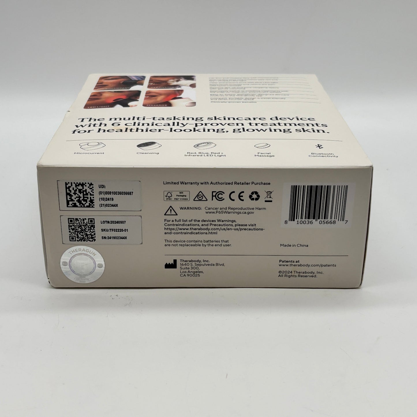 New Therabody TheraFace Pro Multi-Tasking Skincare Device TF0220-01