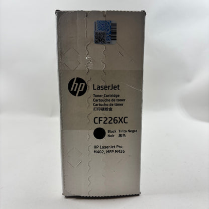 New HP CF226XC CF226-00913 Black LaserJet Toner Cartridge MFG Date 01/2022