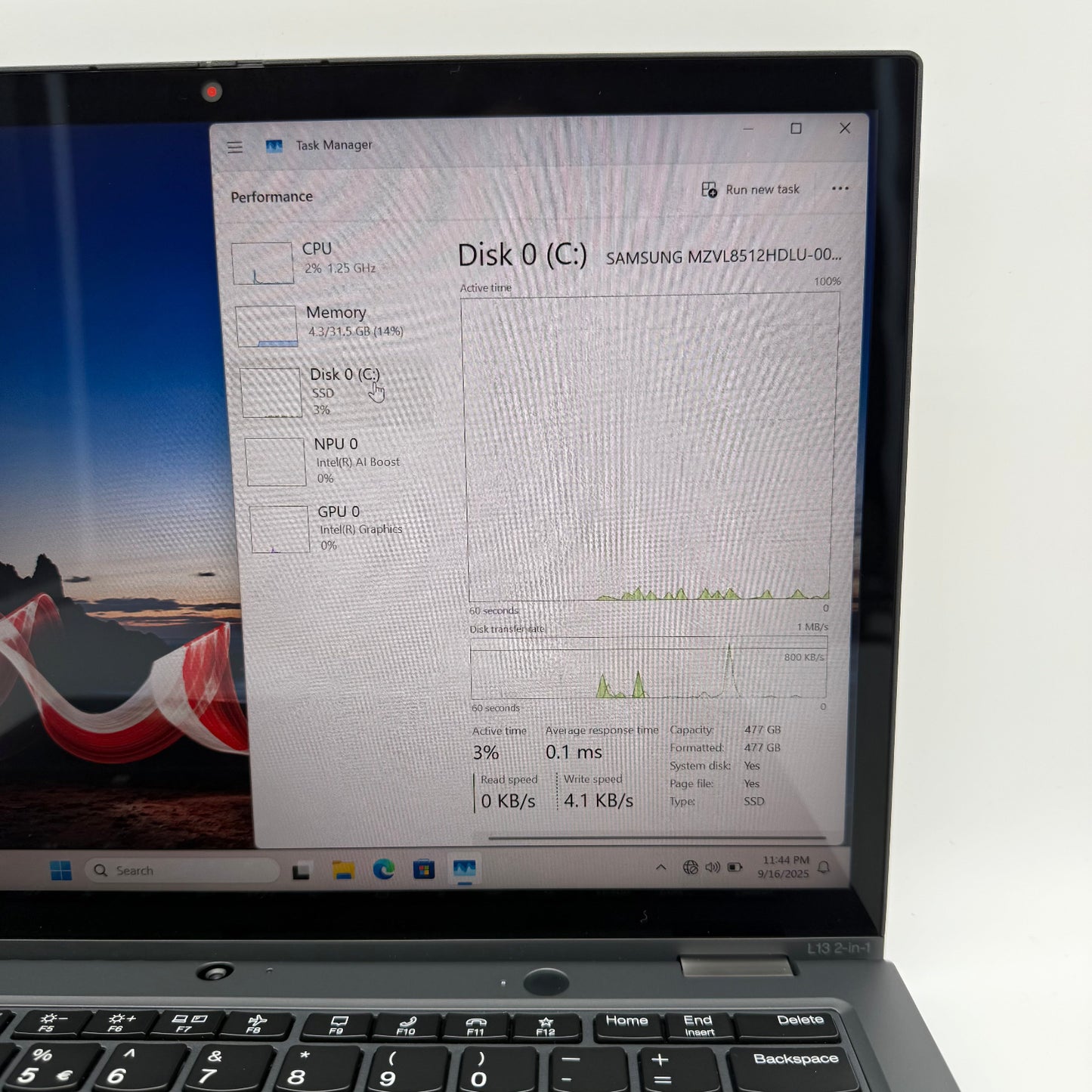 Lenovo Thinkpad L13 Gen 5 13" Intel Ultra 7 165U 1.7GHz 32GB RAM 512GB