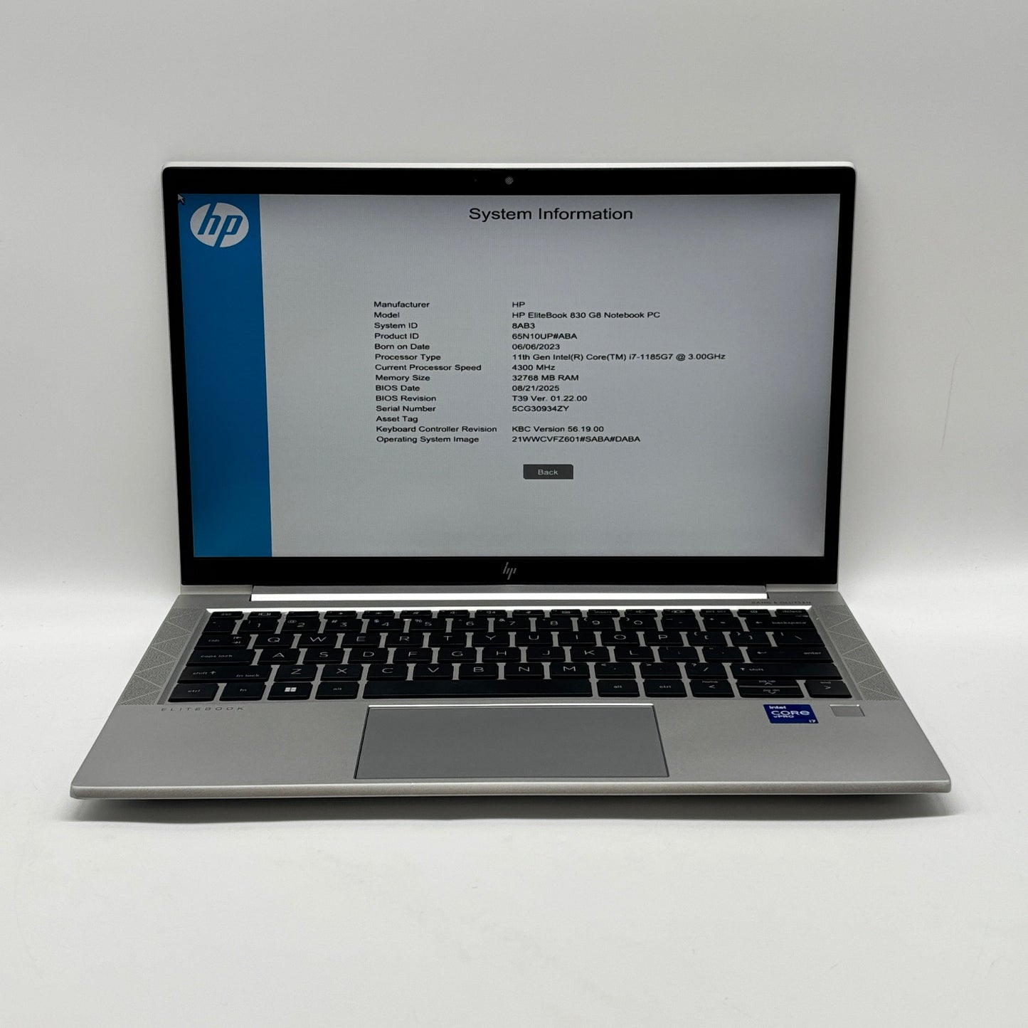HP Elitebook 830 G8 13.3 i7-1185G7 3.0GHz 16GB RAM 250GB SSD 