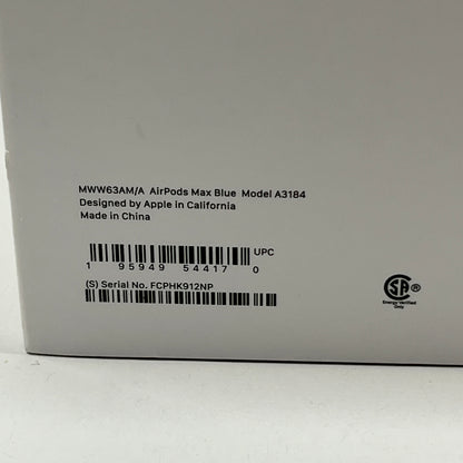 Apple AirPods Max USB-C Wireless Over-Ear Headphones BLUE MWW63AM/A