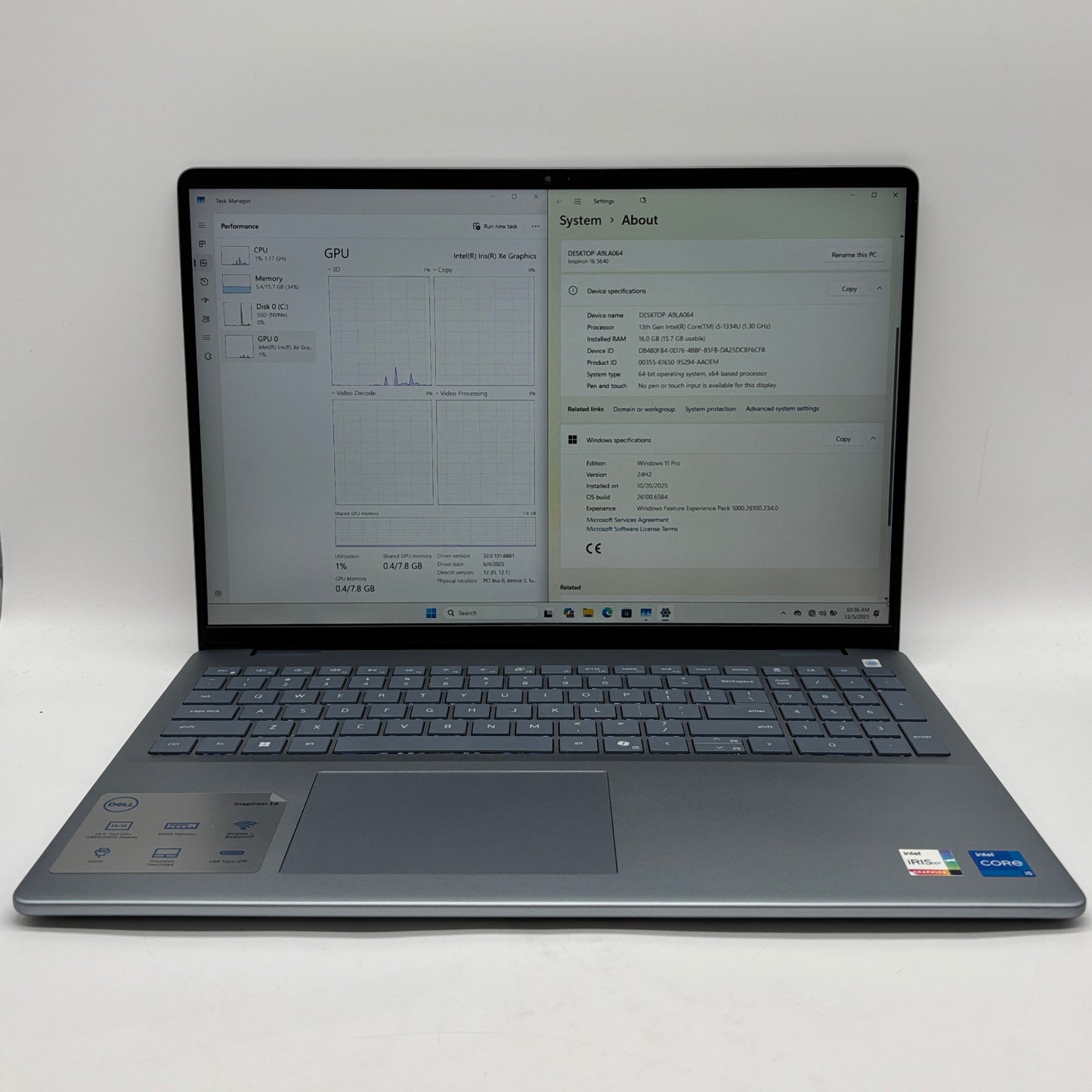 Dell Inspiron 16 5640 16" i5-1334U 1.3GHz 16GB RAM 512GB SSD