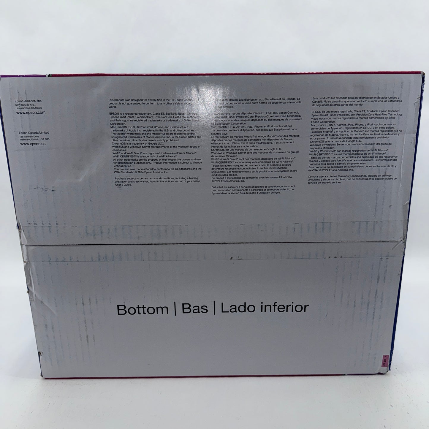 New Epson EcoTank ET-4958 Wireless All-in-One Color Supertank Printer White