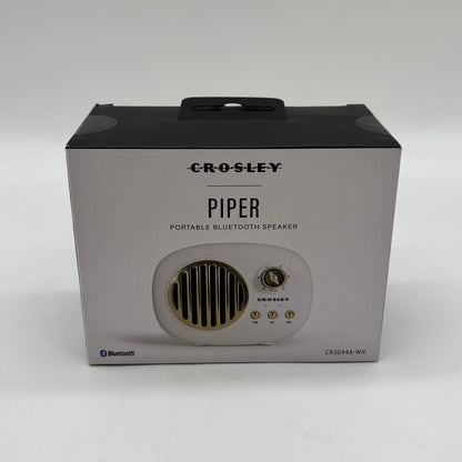 New Crosley Piper Portable Bluetooth Speaker White CR3044A-WH
