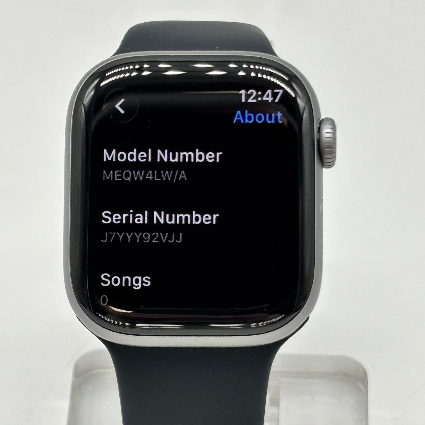 GPS Only Apple Watch Series 11 42MM Silver Aluminum Black Sport Band MEQW4LW/A