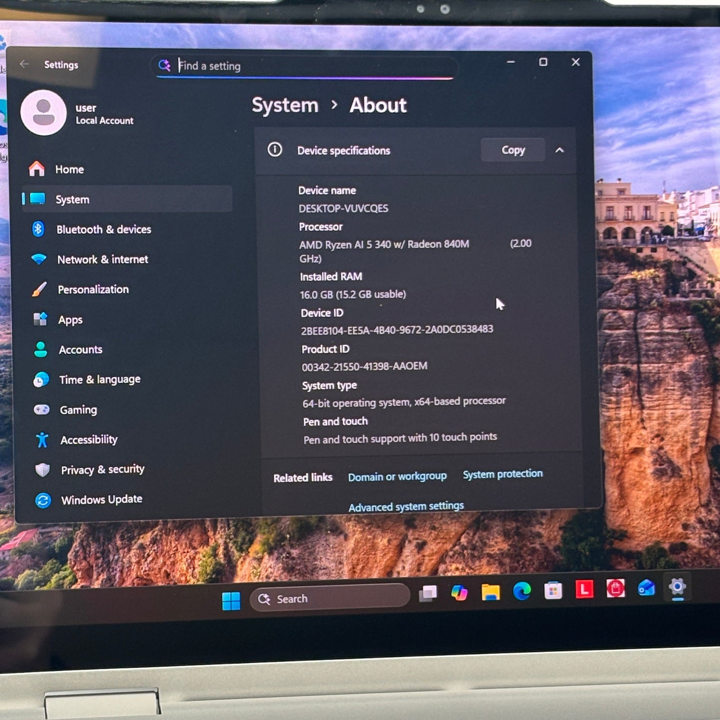 Lenovo Yoga 7 2-in-1 14AKP10 14" Ryzen AI 5 340 2.0GHz 16GB RAM 512GB SSD