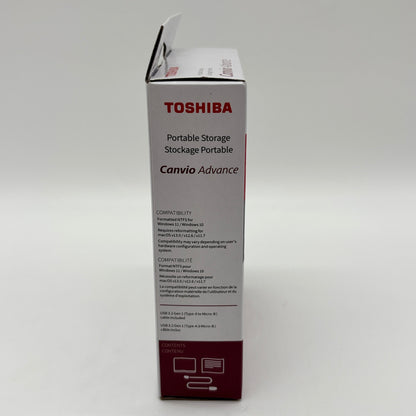 New Toshiba Canvio Advance 4TB Portable SSD DTCA40