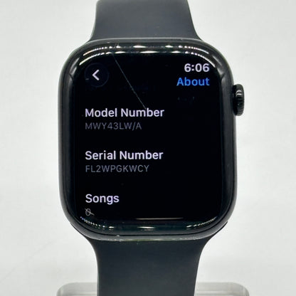 Unlocked Apple Watch Series 10 46MM Black Aluminum Black Sport Band MWY43LW/A