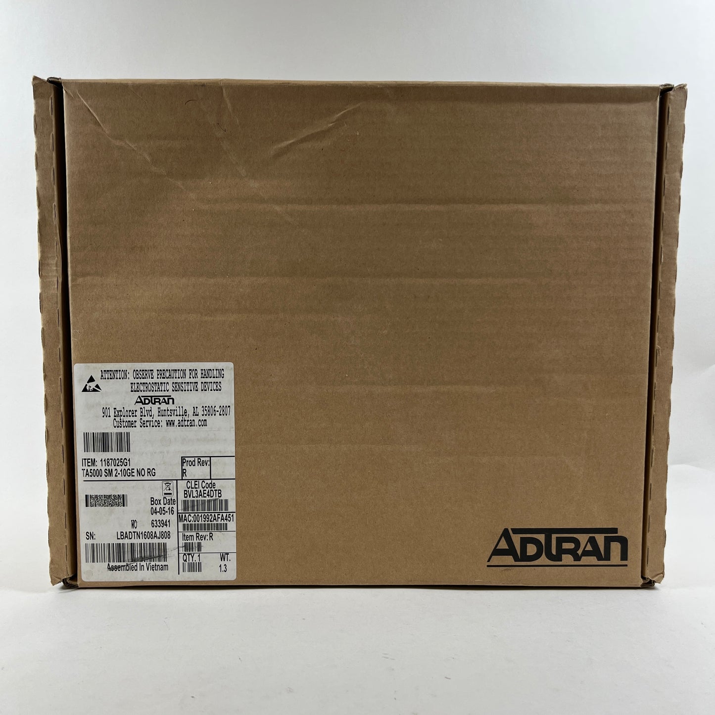 New ADTRAN TA5000 SM 2-10GE NO RG Switch Module 2-10G/2-1 GigE 18702G1