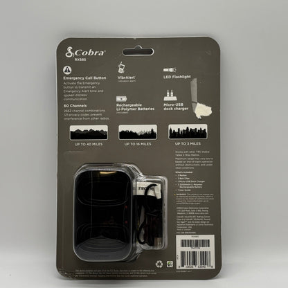 New COBRA RX685 Walkie Talkie TN3737B