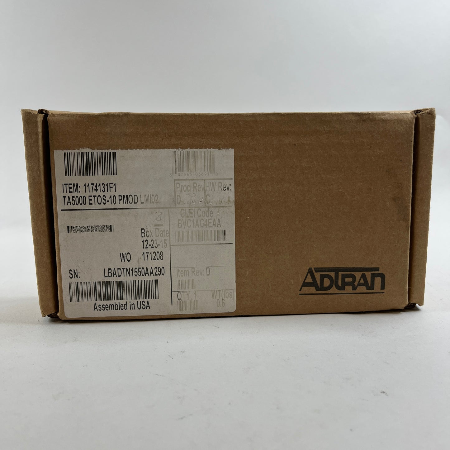 New  ADTRAN ETOS-10 REAR PANEL LINE MODULE