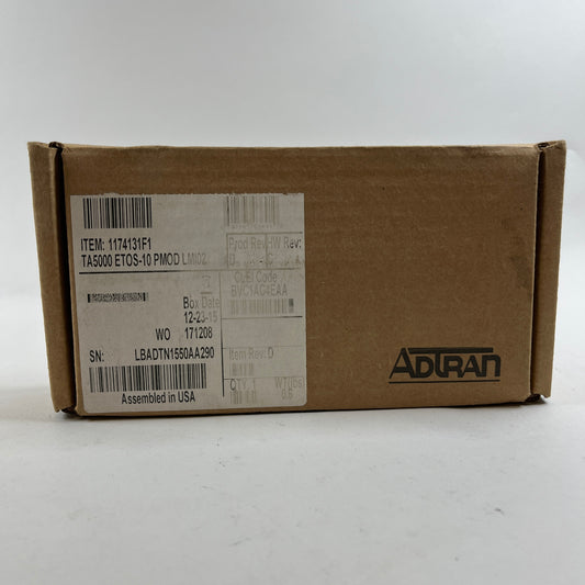 New  ADTRAN ETOS-10 REAR PANEL LINE MODULE