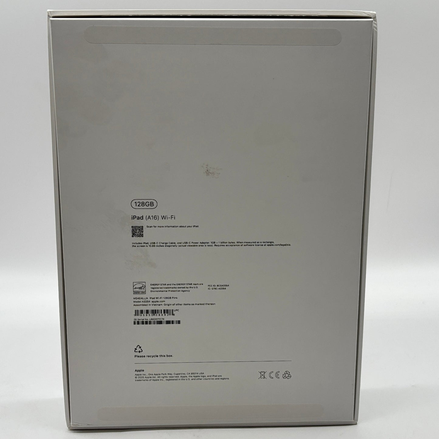 WiFi Only Apple iPad 11" (A16) 128GB Pink MD4E4LL/A