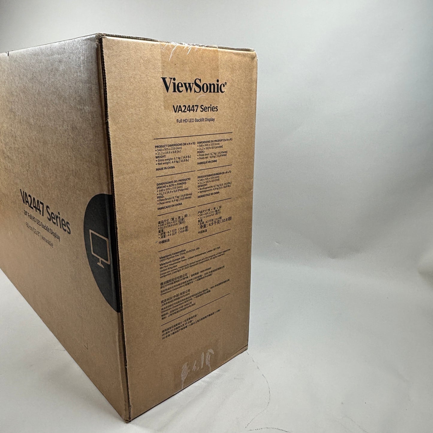 New ViewSonic 24" VA2447-MHJ LED FHD 75Hz LED Monitor