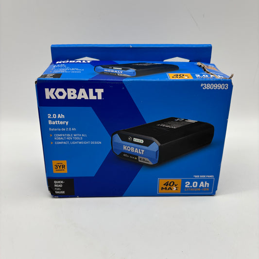 New Kobalt 40v Max 2.0Ah Battery 3809903