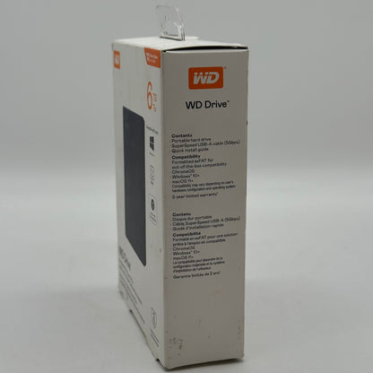 New Western Digital WD Drive 6TB  Portable HDD