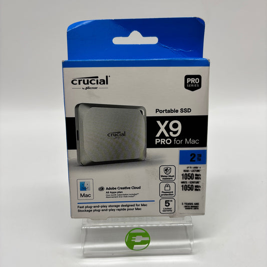 New Crucial X9 Pro for Mac 2TB Portable SSD MTXDF