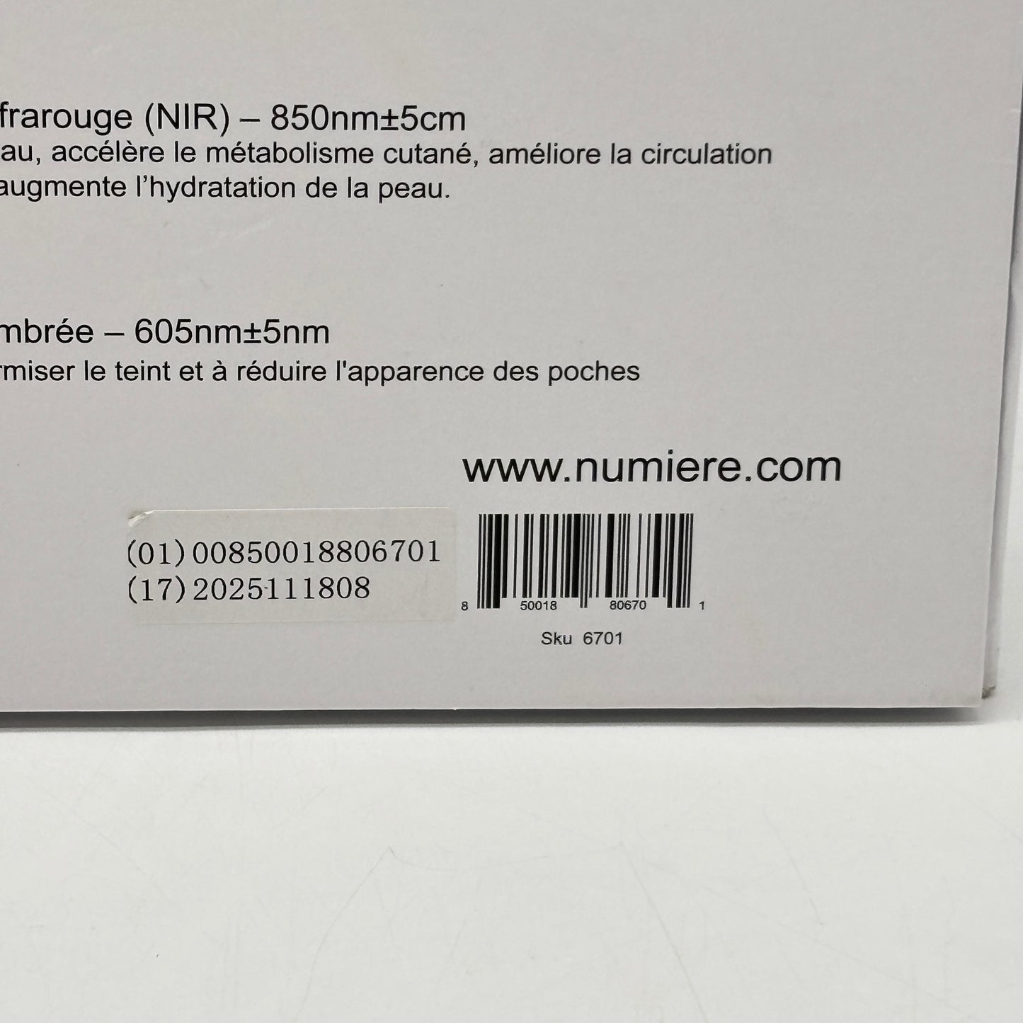 Numiere Time Keeper LED Therapy Face Mask 6701