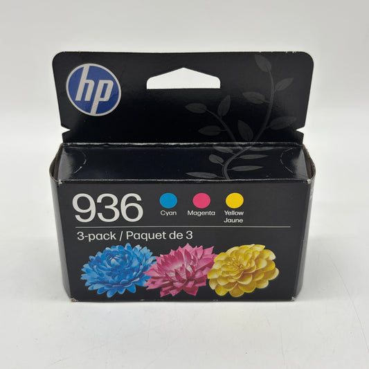 New HP 936 6C3Z3LN Yellow, Cyan and Magenta Ink Cartridge Exp- 12/2027