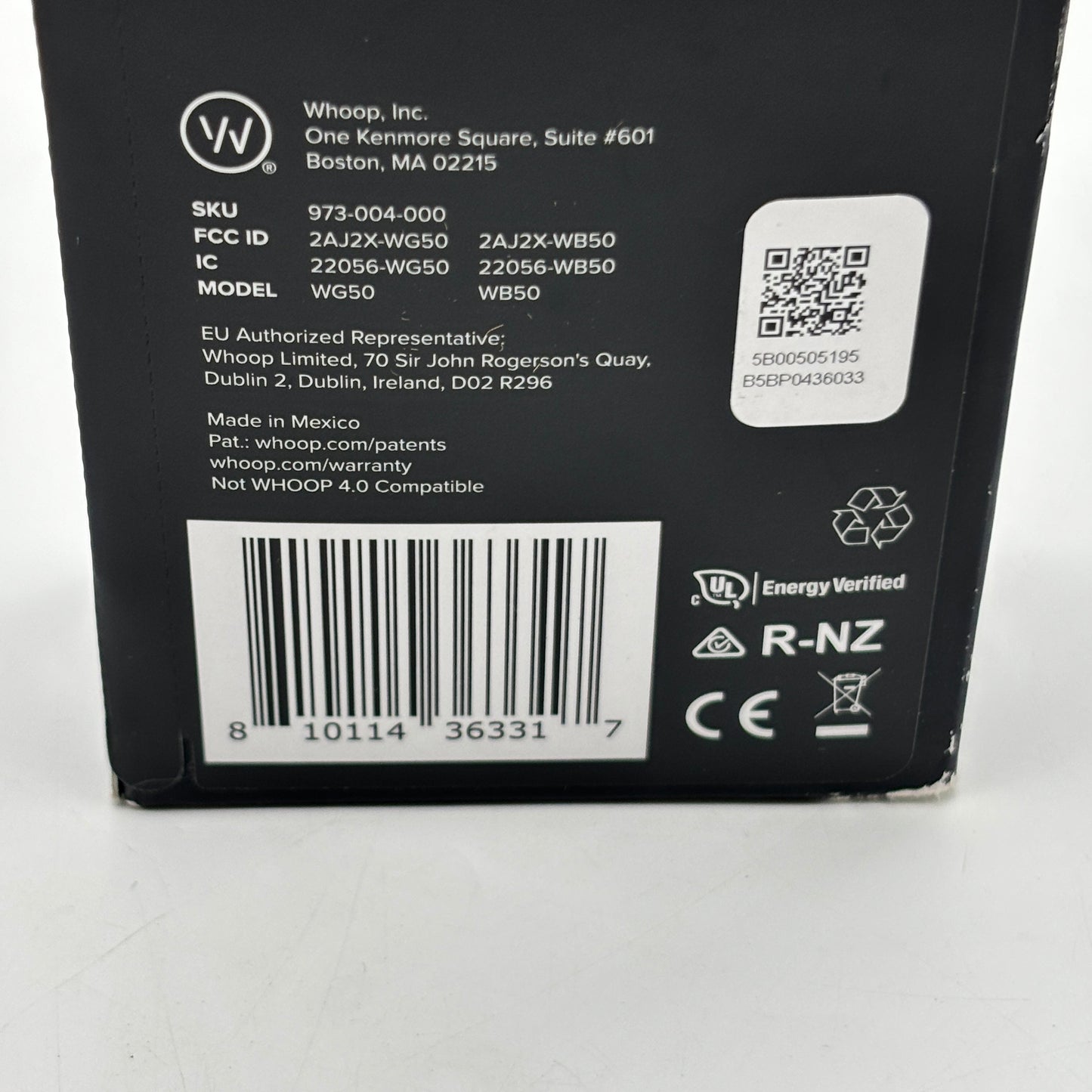 New Whoop Peak 5.0 Health Fitness Tracker WG50