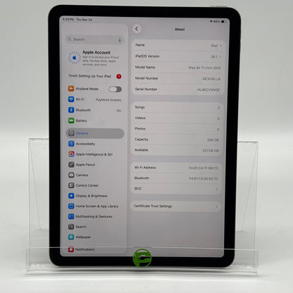 WiFi Only Apple iPad Air 11" M3 256GB Space Gray MCA14LL/A
