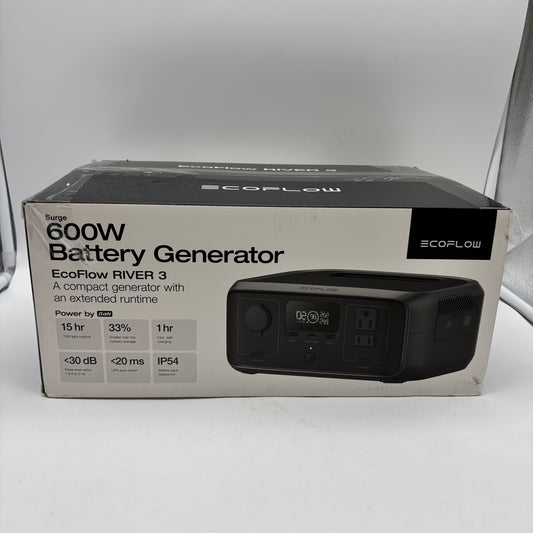 New EcoFlow River 3 Surge 600w Battery Generator ER705