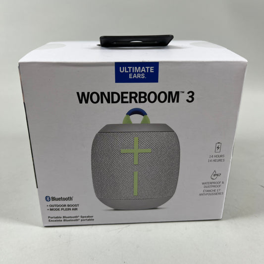 New Ultimate Ears UE WONDERBOOM 3  Waterproof/Dustproof Mini Speaker Light Gray