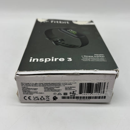 New Fitbit Inspire 3 Health + Fitness Tracker FB424BKBK-US