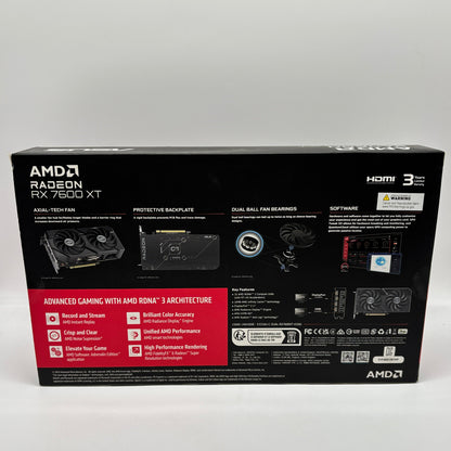 New Asus Radeon RX 7600 XT 16GB GDDR6 Graphics Card DUAL-RX7600XT-O16G