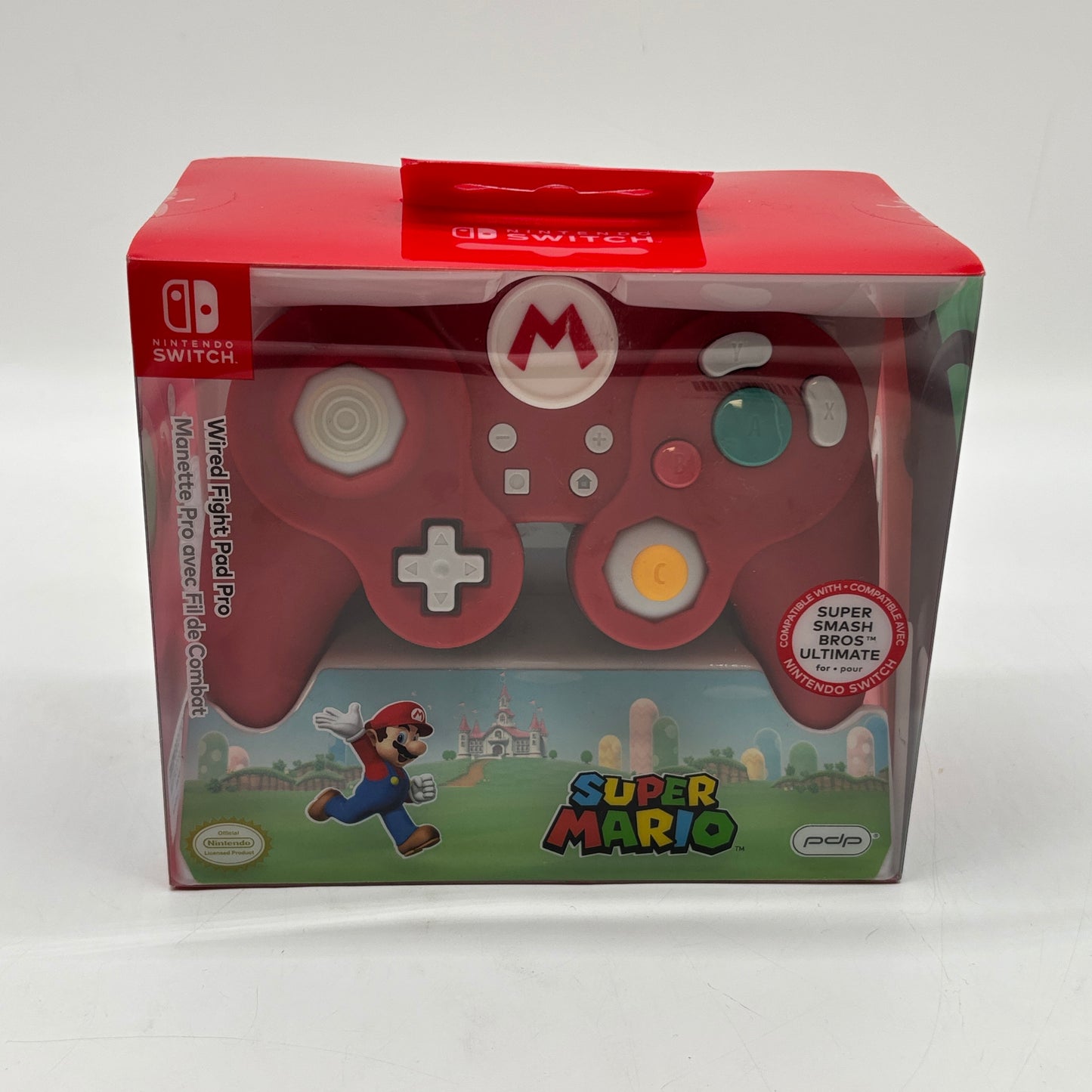 New PDP Wired Fight Pad Pro Controller Nintendo Switch Mario Edition Red