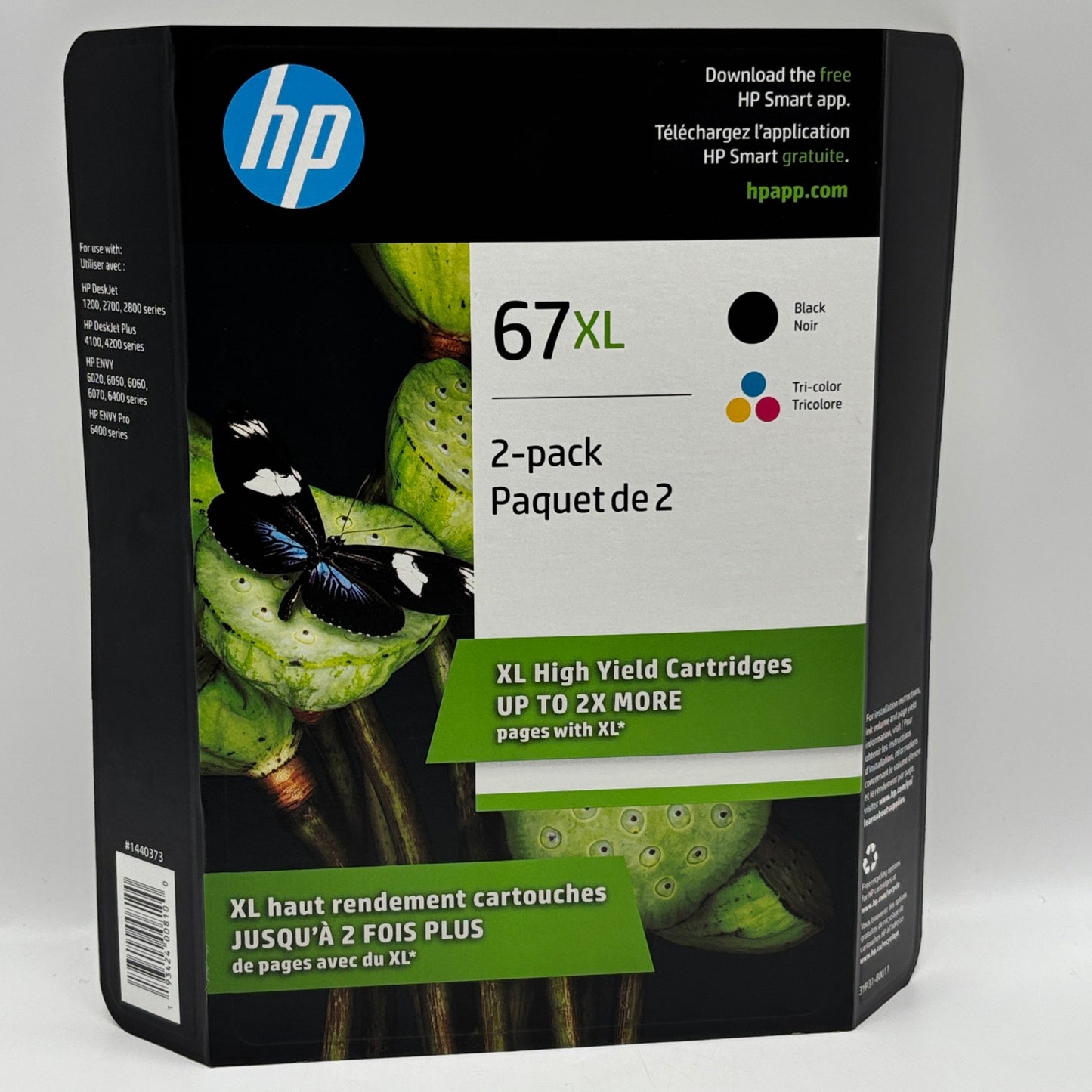 New HP 67X 3YP31BN Black/Tri-color Ink Cartridge EXP 04/2027