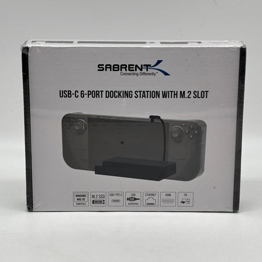 New Sabrent DS-SDNV USB-C 6-Port Docking Station With M.2 Slot