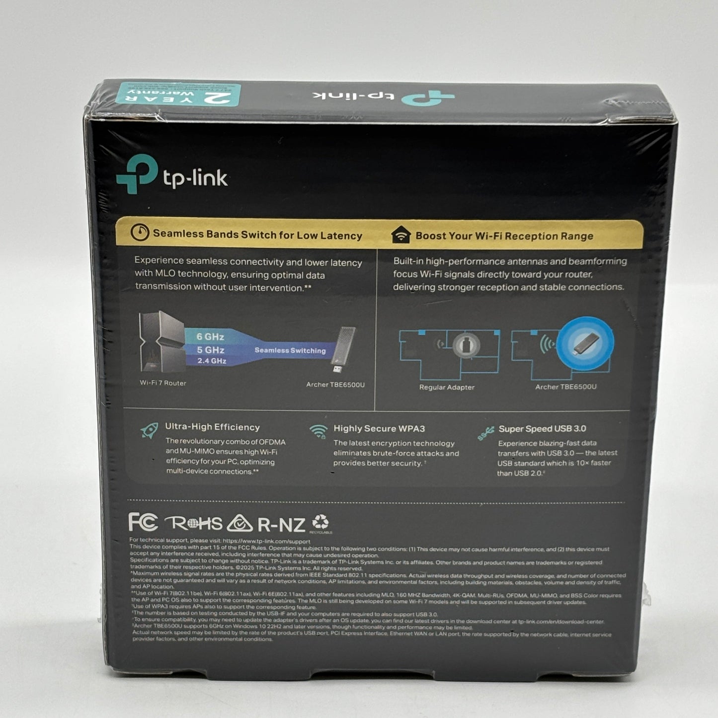 New TP-Link Archer TBE6500U Wireless USB Adapter BE6500