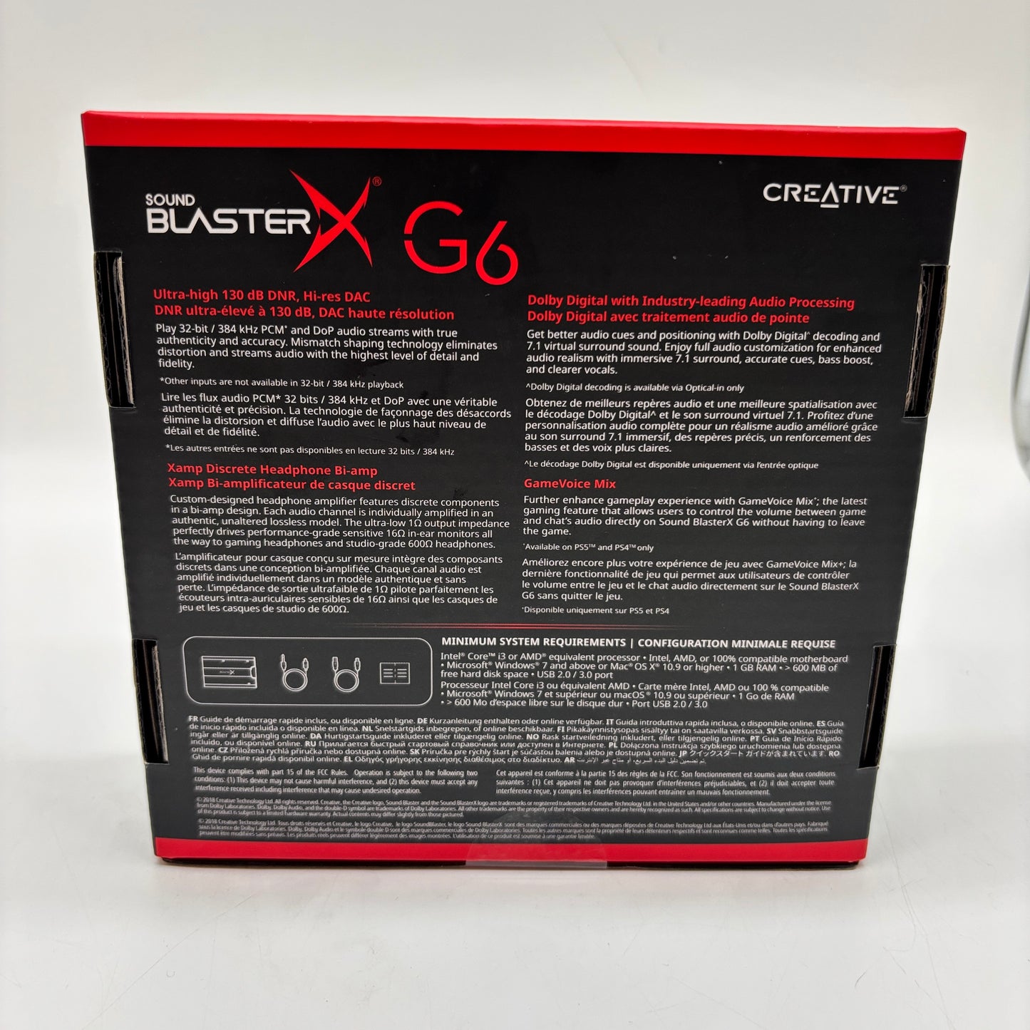 New Creative Labs Sound BlasterX G6 Gaming Sound Card
