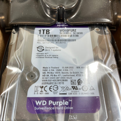 New Western Digital WD Purple Pro Surveillance HDD 1TB WD10PURZ