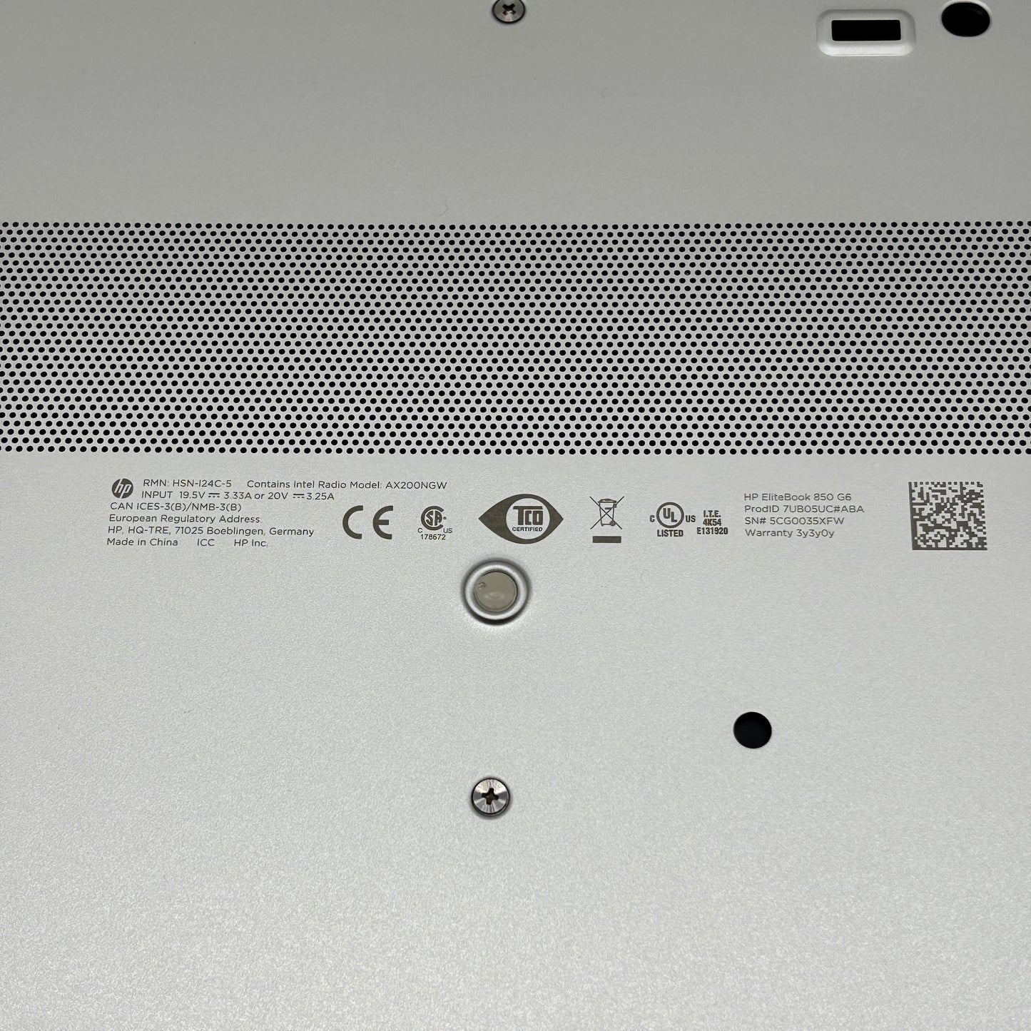 HP EliteBook 850 G6 15.6" i7-8665U 2.1GHz 16GB RAM 256GB SSD