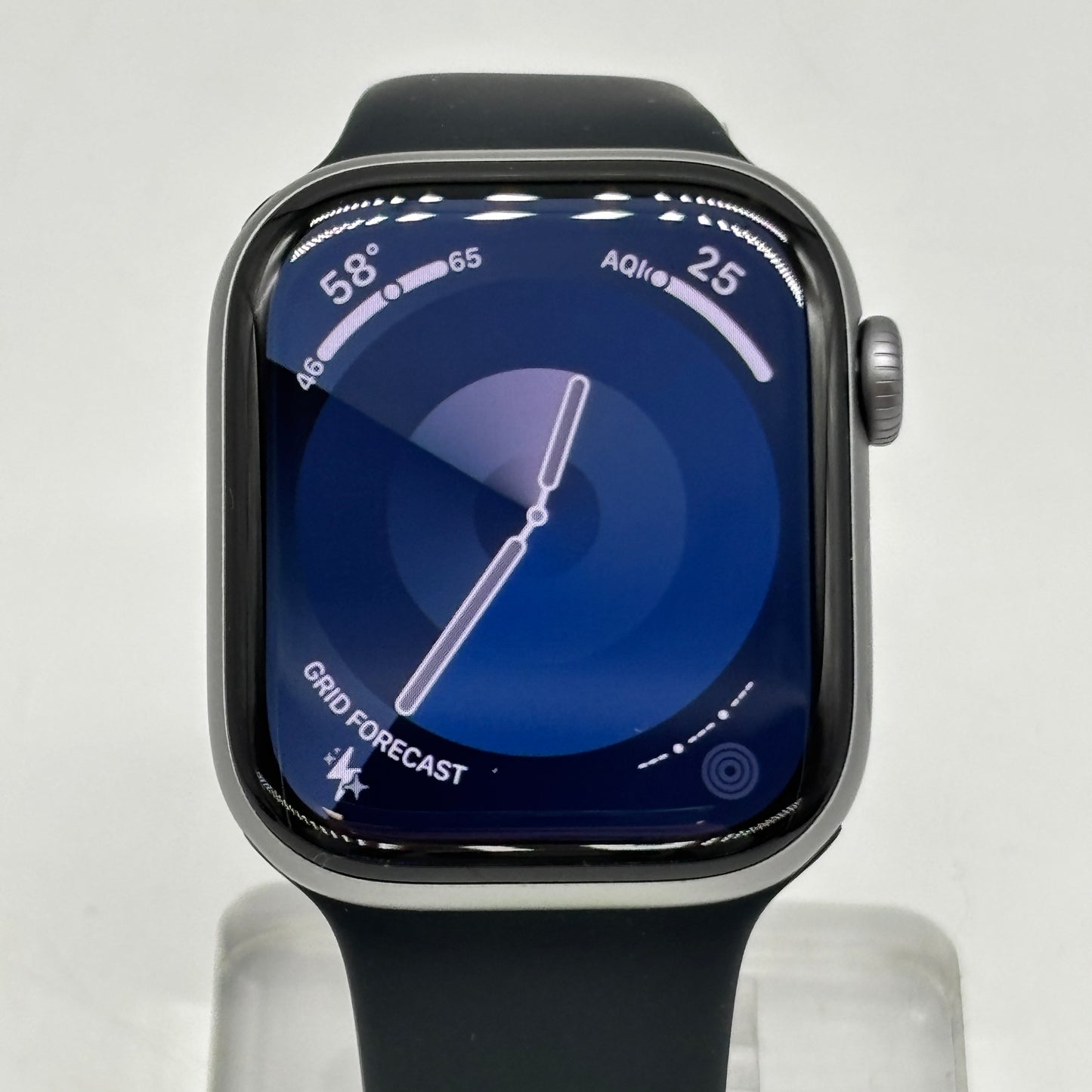 GPS Only Apple Watch Series 11 42MM Silver Aluminum Black Sport Band MEQW4LW/A