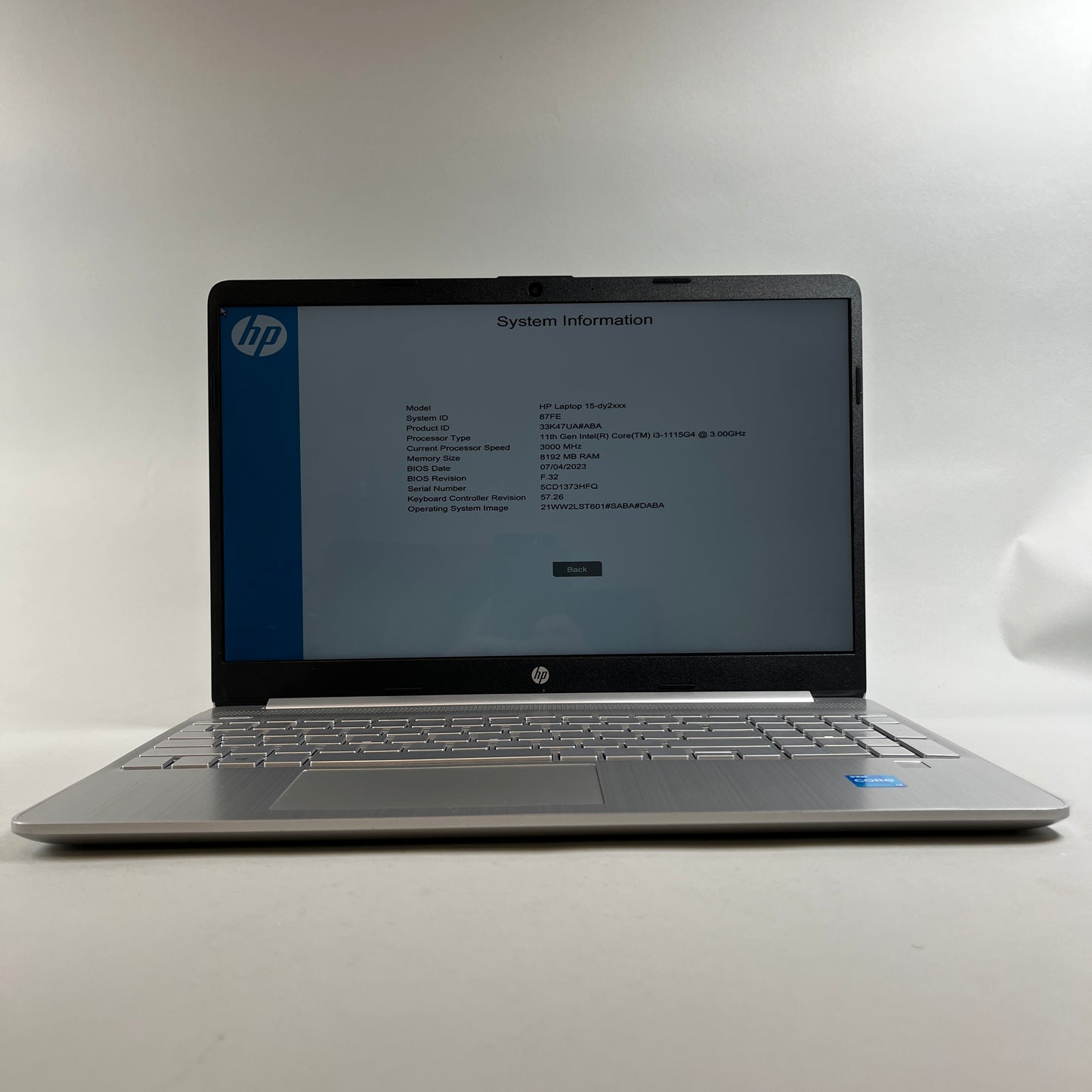 HP Laptop 15-dy2132wm 15.6" Core i3-1115G4 2.9GHz 8GB 256GB SSD