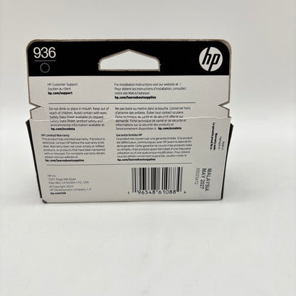 New HP 936 4S6V2LN Black Ink Cartridge EXP 05/2027