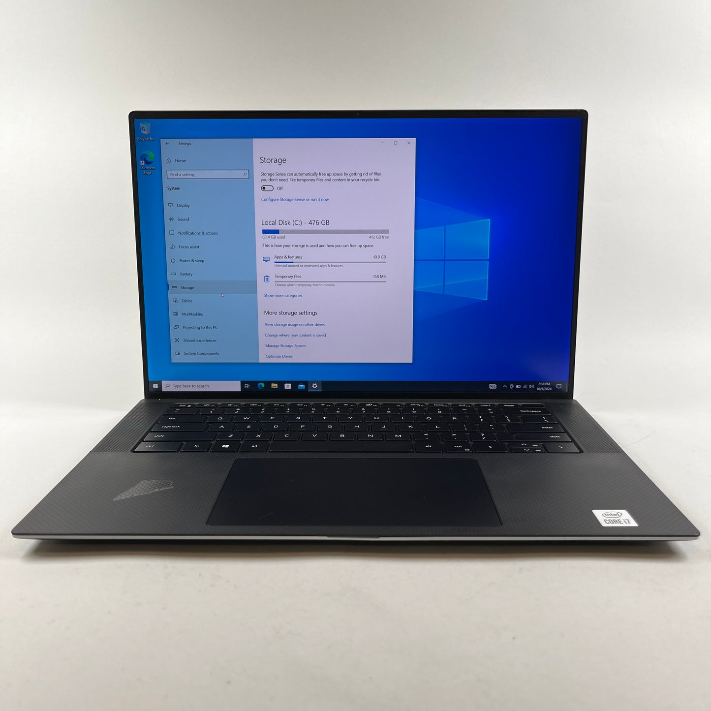 Dell Precision 5550 P91F001 15.6" i7-10850H 2.71GHz 32GB RAM 512GB NVMe SSD NVIDIA Quadro T1000