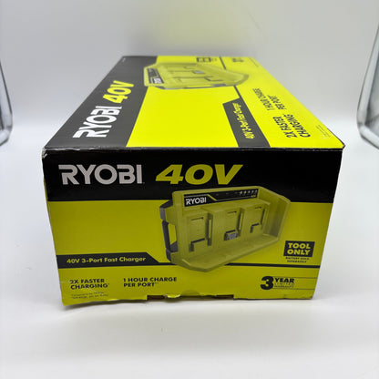 New Ryobi 40v 3 Port Fast Charger OP407A