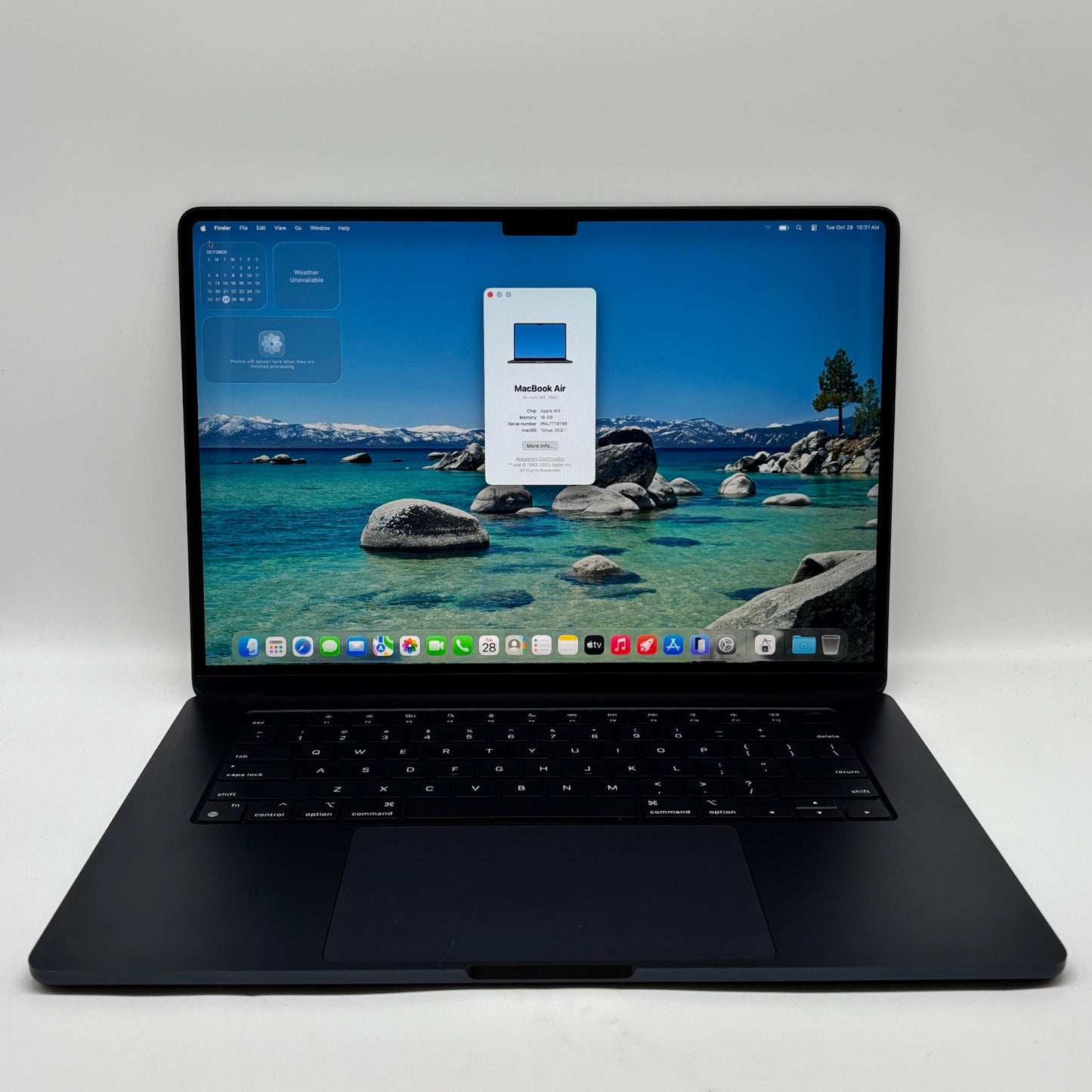 2024 Apple MacBook Air 15" M3 10C GPU 4.0GHz 16GB RAM 512GB SSD A3114