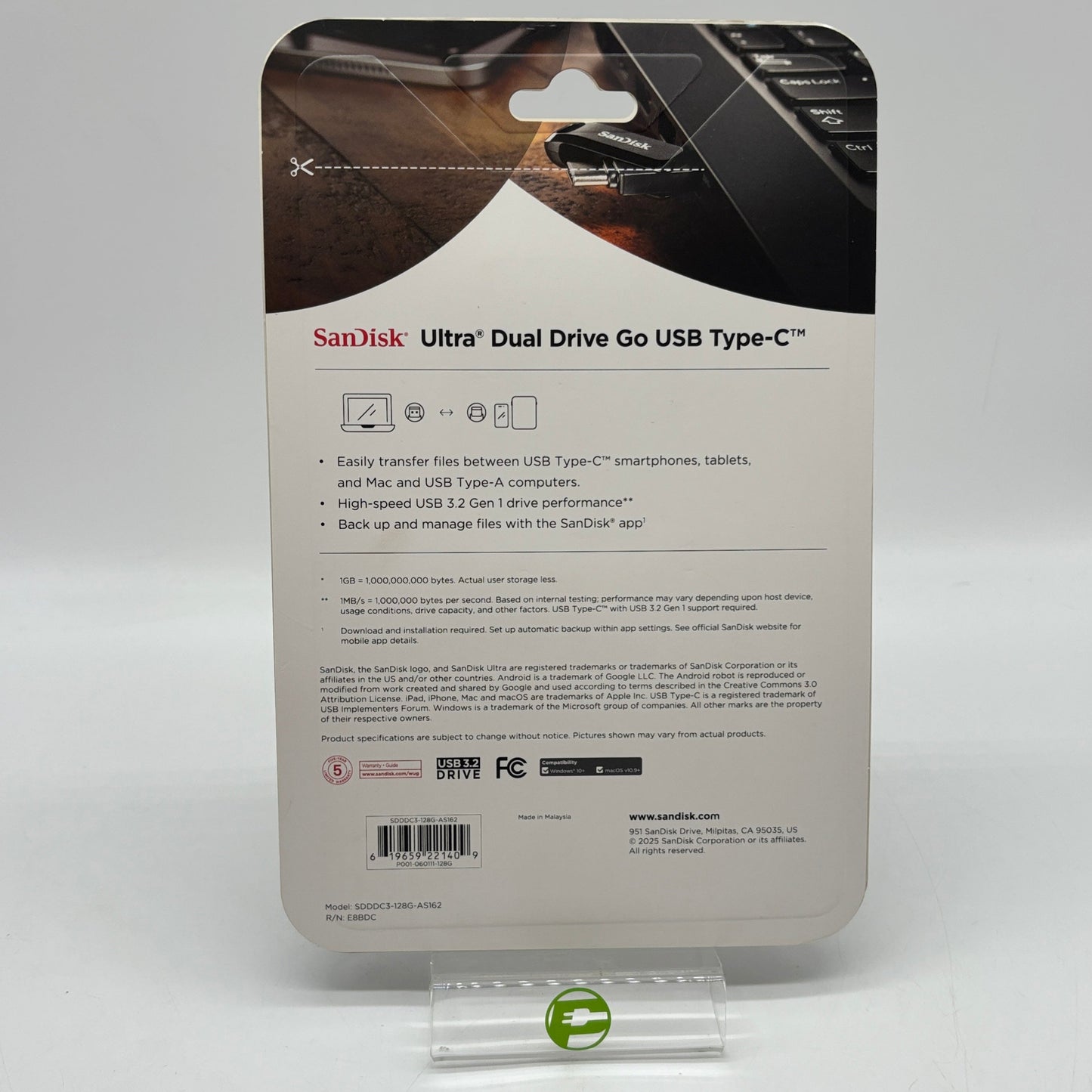 New Sandisk Ultra Dual Drive Go Type-C 128GB 2 Pack USB Drive SDDDC3-128G-AS162