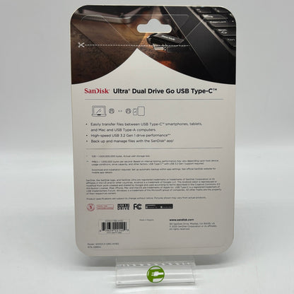 New Sandisk Ultra Dual Drive Go Type-C 128GB 2 Pack USB Drive SDDDC3-128G-AS162