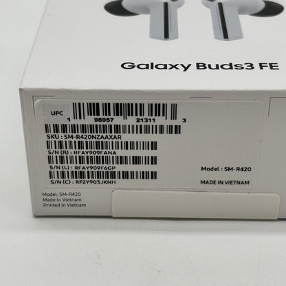 New Samsung Galaxy Buds3 SM-R4620 Noise Cancelling Wireless Bluetooth Earbuds White